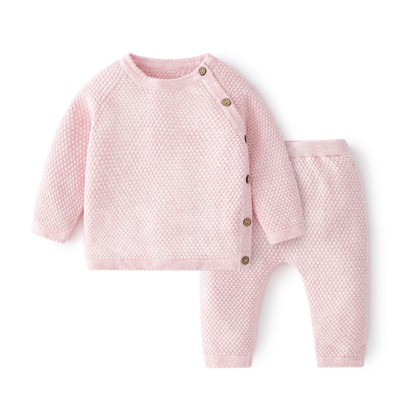 Zweiteiliges Babyset aus Waffelstrick