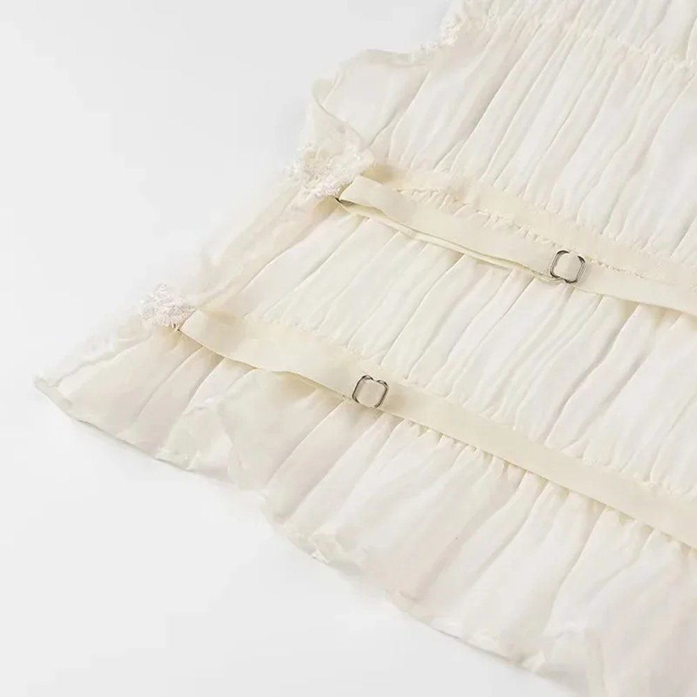 Chiffon-Set in Weiß
