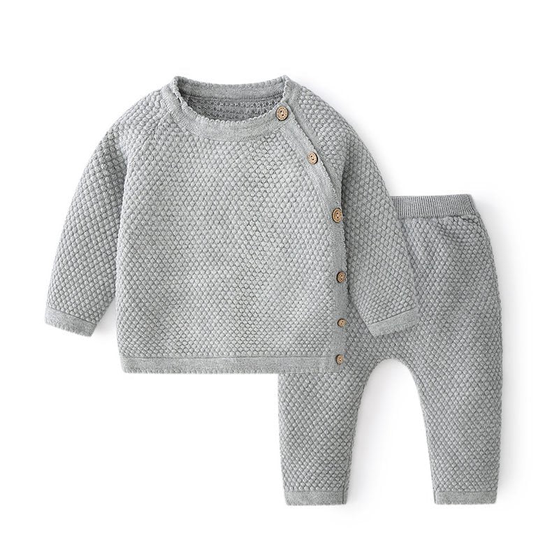 Zweiteiliges Babyset aus Waffelstrick