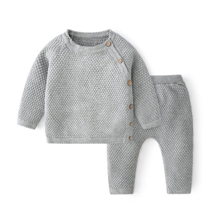 Zweiteiliges Babyset aus Waffelstrick