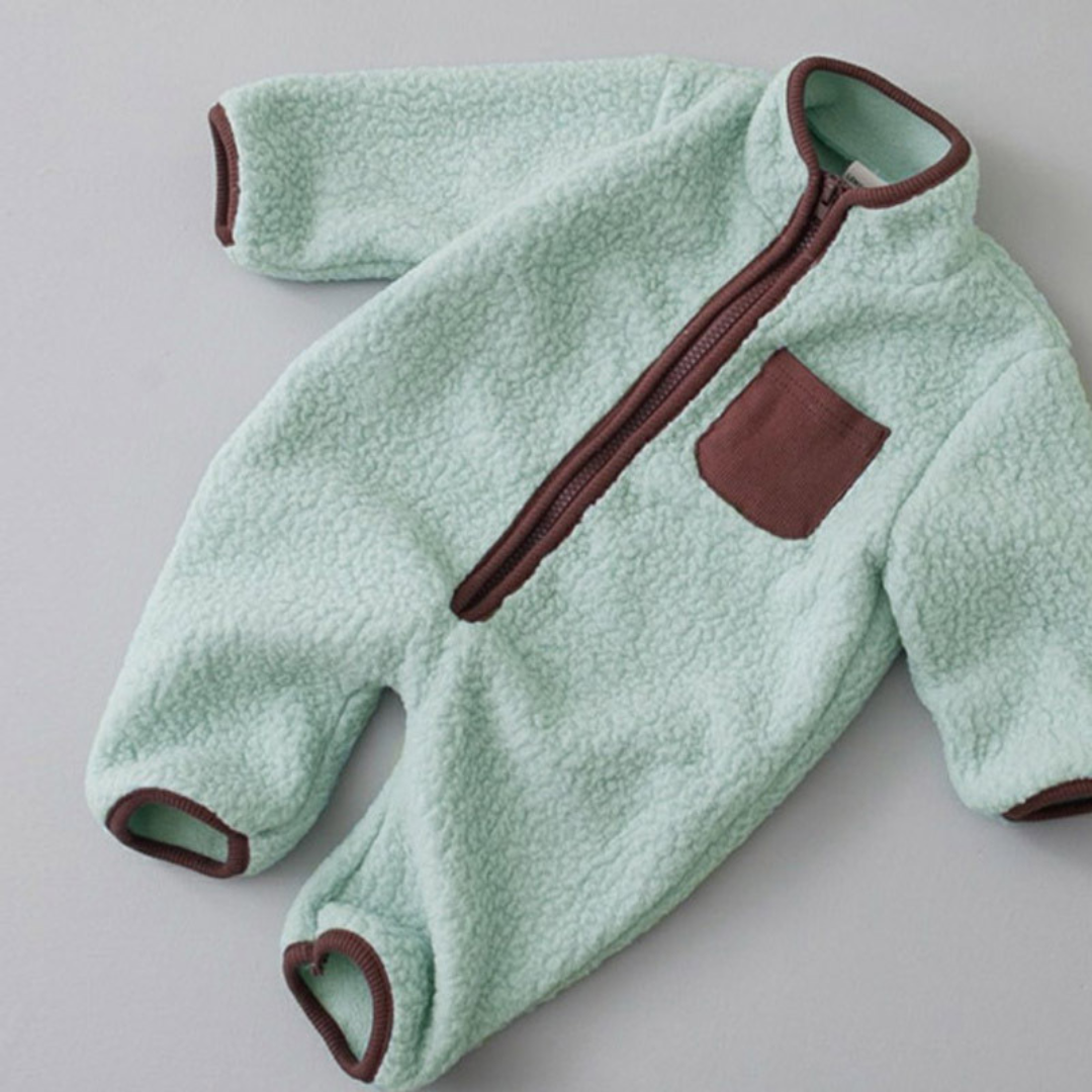 Warme Baby-Overalls mit Reißverschluss in drei Farben