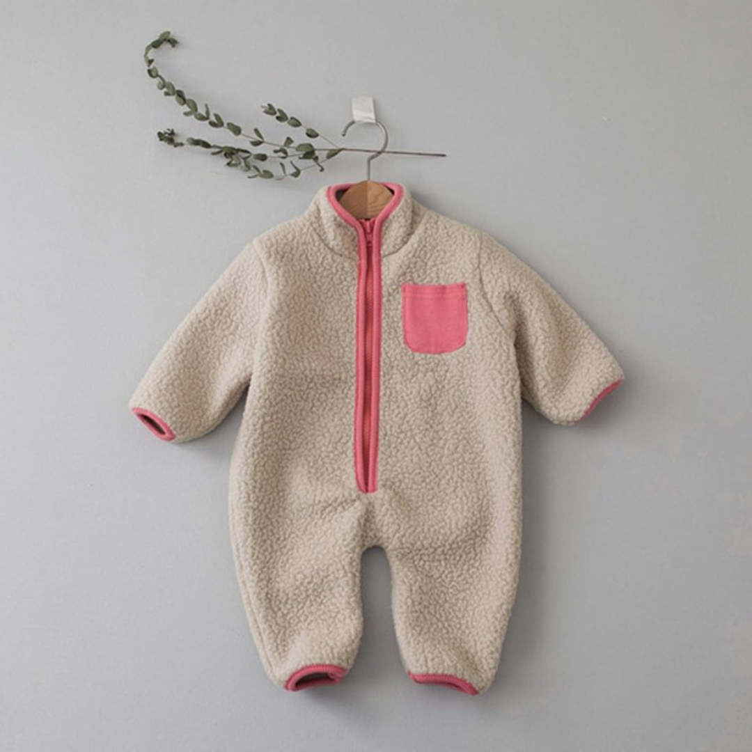 Warme Baby-Overalls mit Reißverschluss in drei Farben