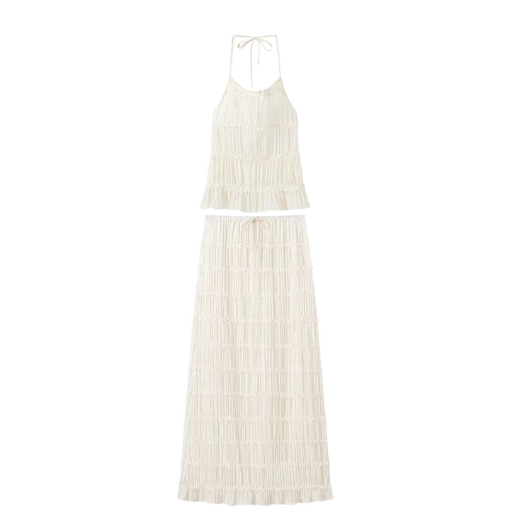 Chiffon-Set in Weiß