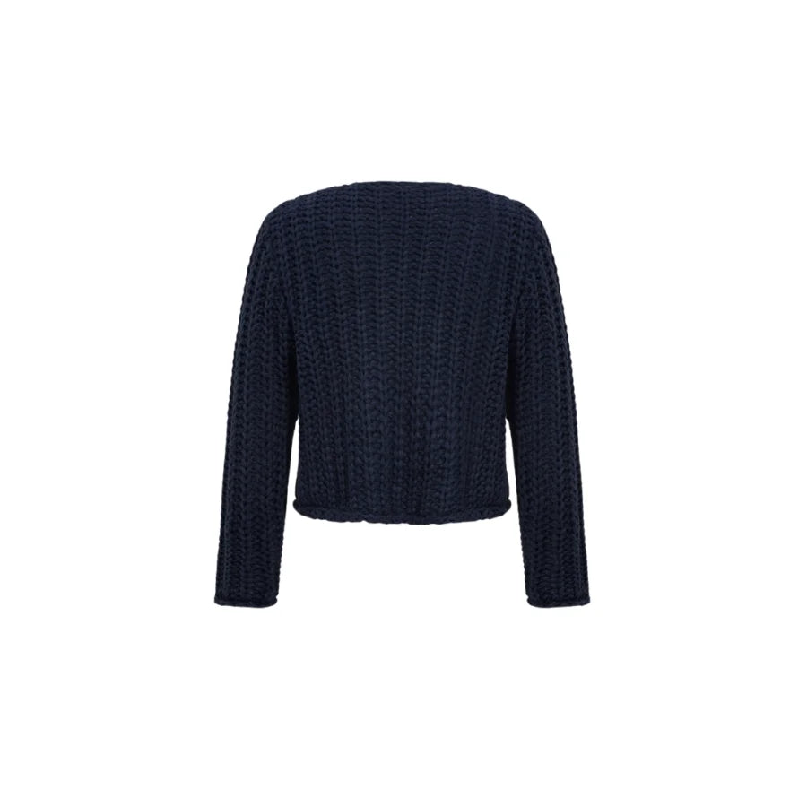Strick-Cardigan blau