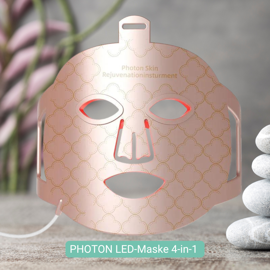 LED-Lichttherapie-Maske aus Silikon