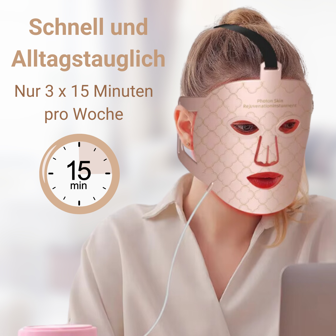 LED-Lichttherapie-Maske aus Silikon