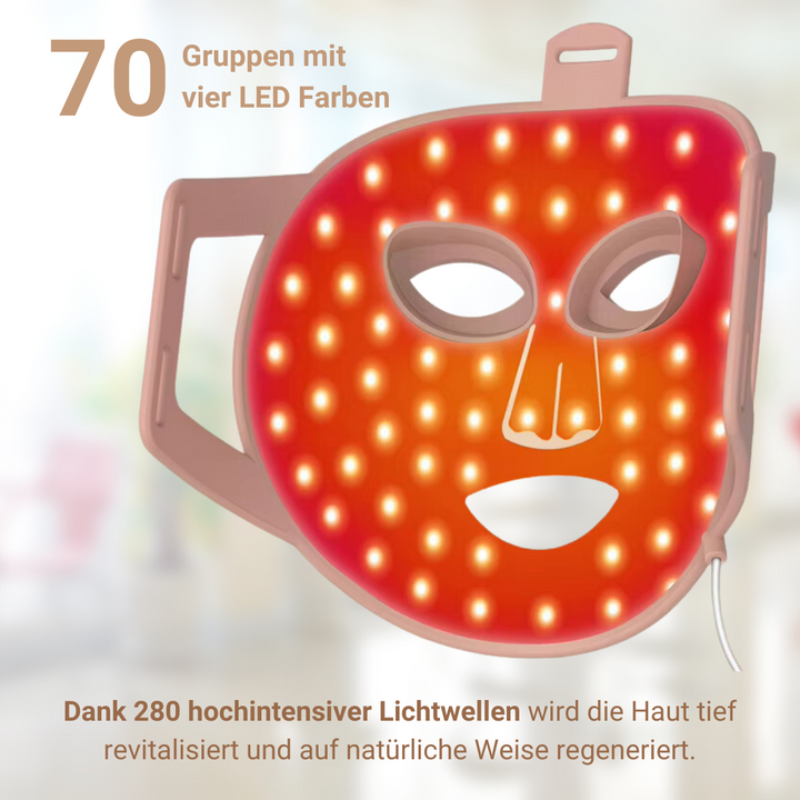 LED-Lichttherapie-Maske aus Silikon
