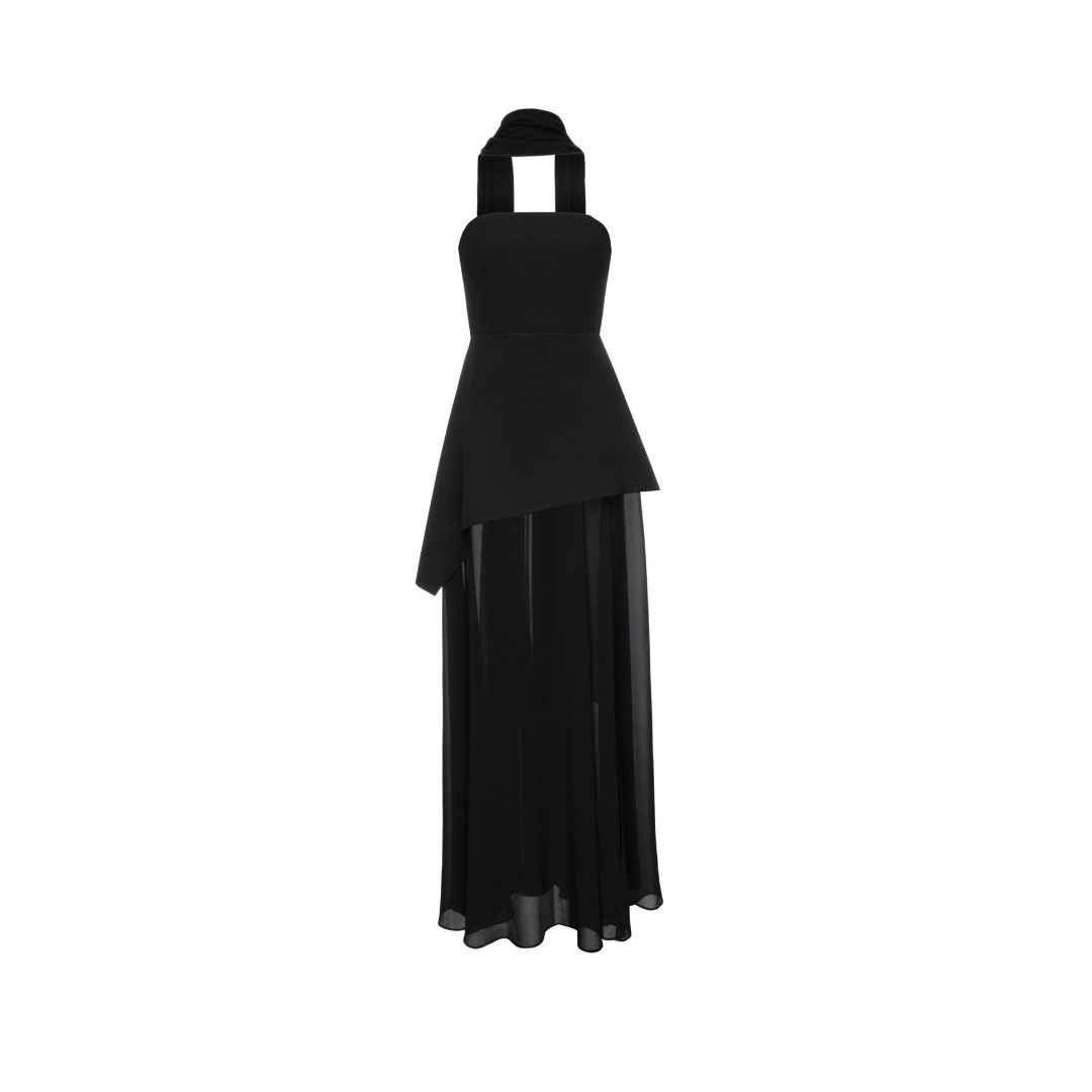 Elegantes Abendkleid mit Halterneck