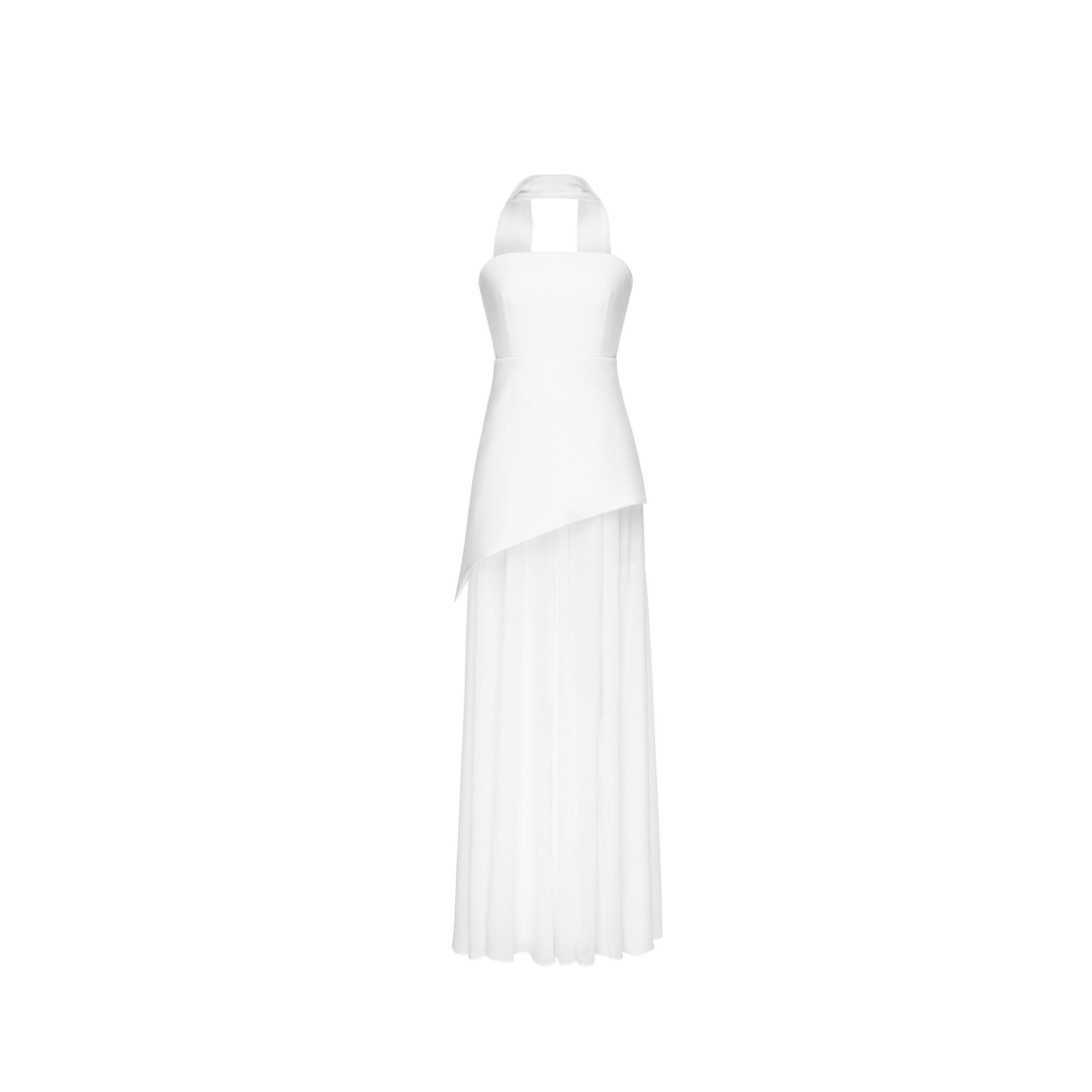 Elegantes Abendkleid mit Halterneck