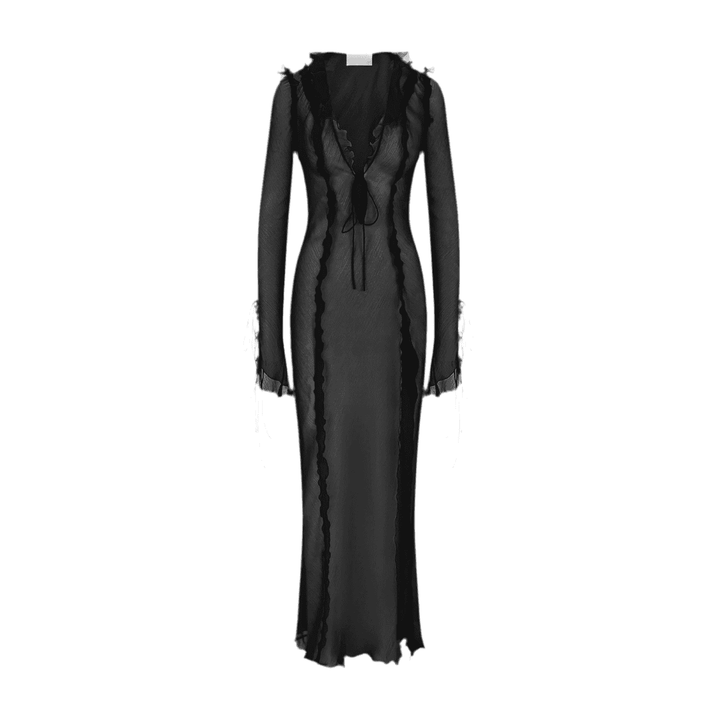 Elegantes Chiffon-Kleid mit V-Ausschnitt