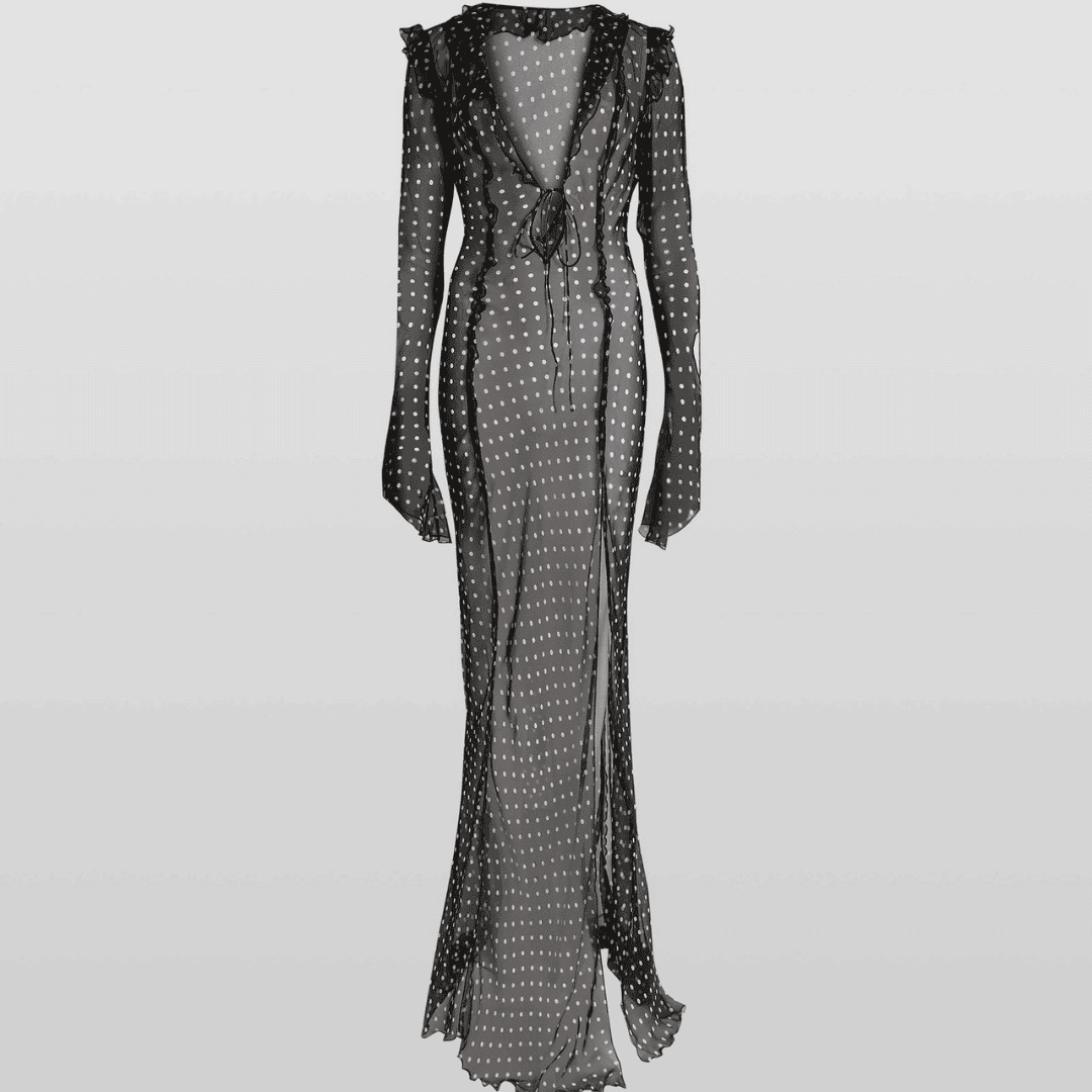 Elegantes Chiffon-Kleid mit V-Ausschnitt