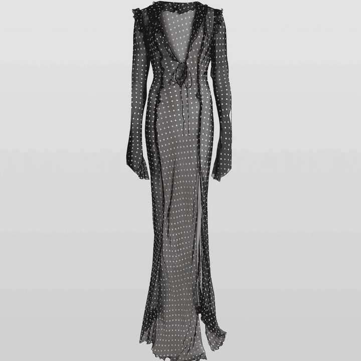 Elegantes Chiffon-Kleid mit V-Ausschnitt