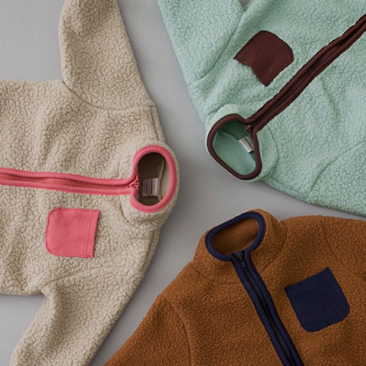 Warme Baby-Overalls mit Reißverschluss in drei Farben