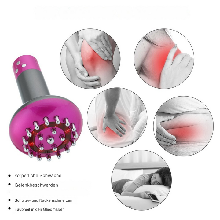 Elektrisches EMS-Körpermassagegerät – Schröpfmassage, Guasha, Infrarot-Heizung & LCD-Anzeige