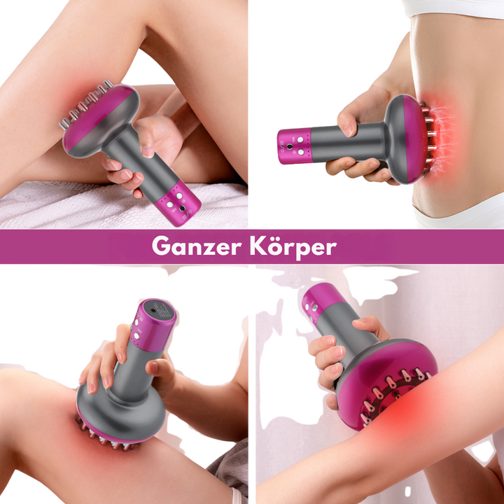 Elektrisches EMS-Körpermassagegerät – Schröpfmassage, Guasha, Infrarot-Heizung & LCD-Anzeige