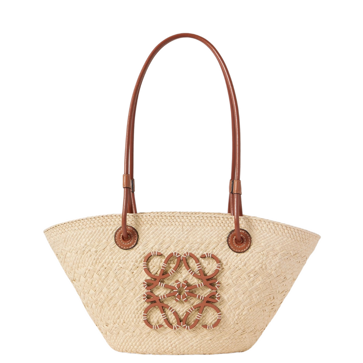 Geflochtene Strohtasche mit Kunstleder-Details – sommerlich, leicht & stilvoll