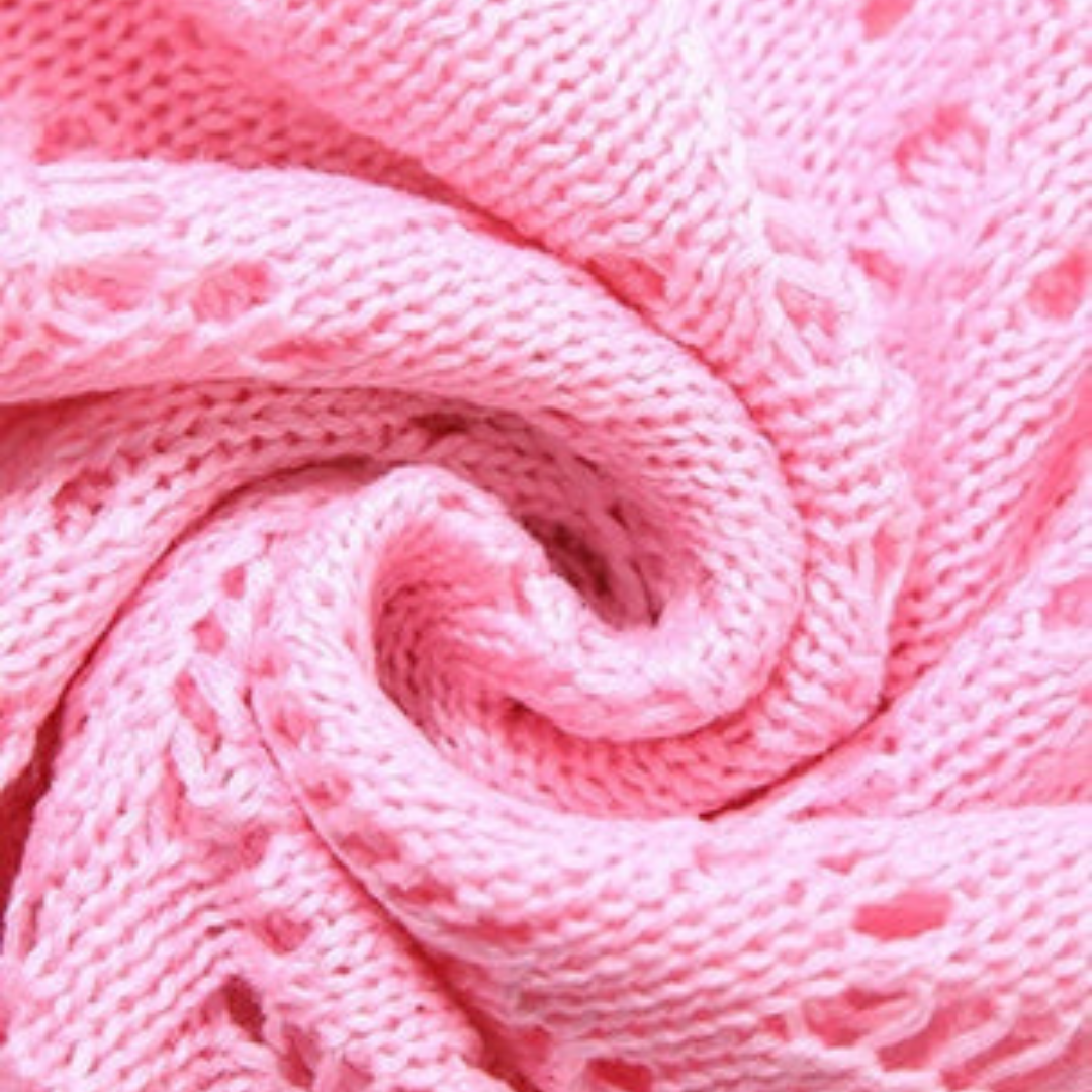 Zweiteiliges Häkel-Set in Rosa