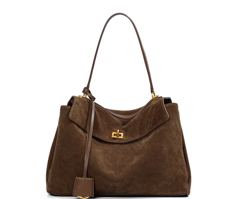 Elegance Suede Handtasche