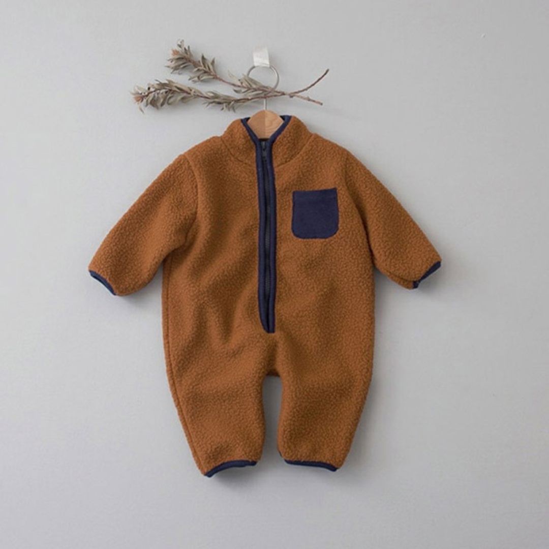 Warme Baby-Overalls mit Reißverschluss in drei Farben