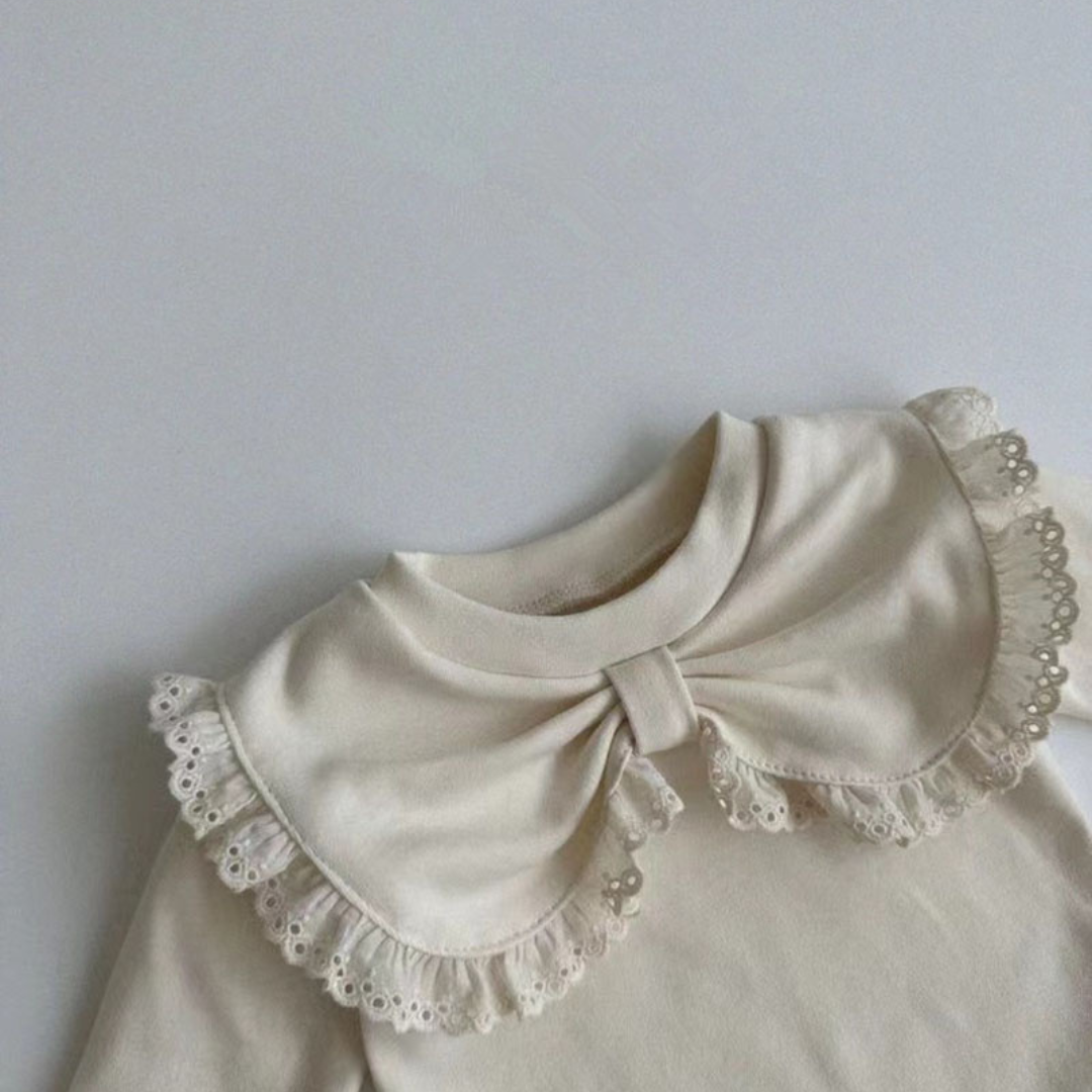 Baby Oberteile mit Schleife in braun und beige