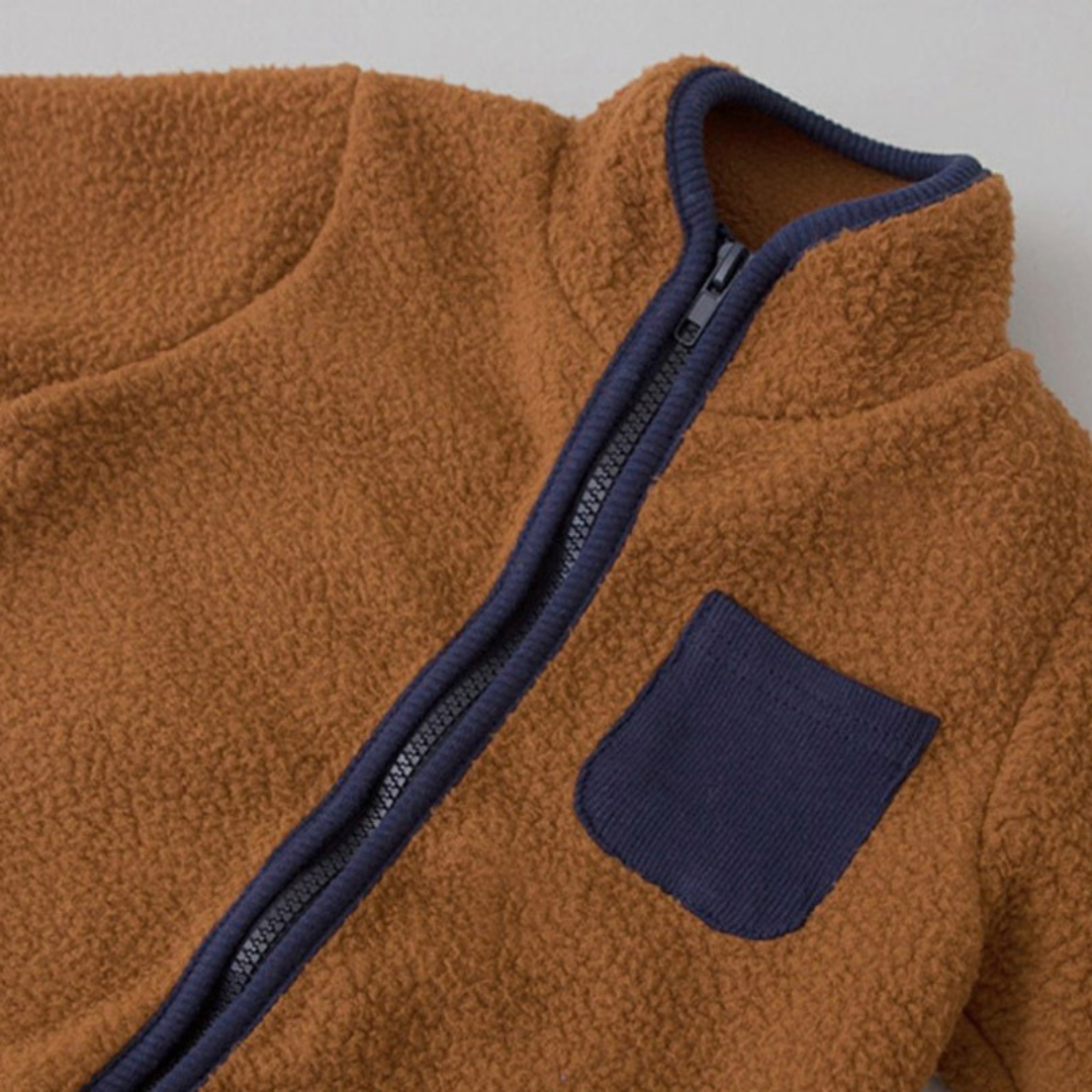 Warme Baby-Overalls mit Reißverschluss in drei Farben