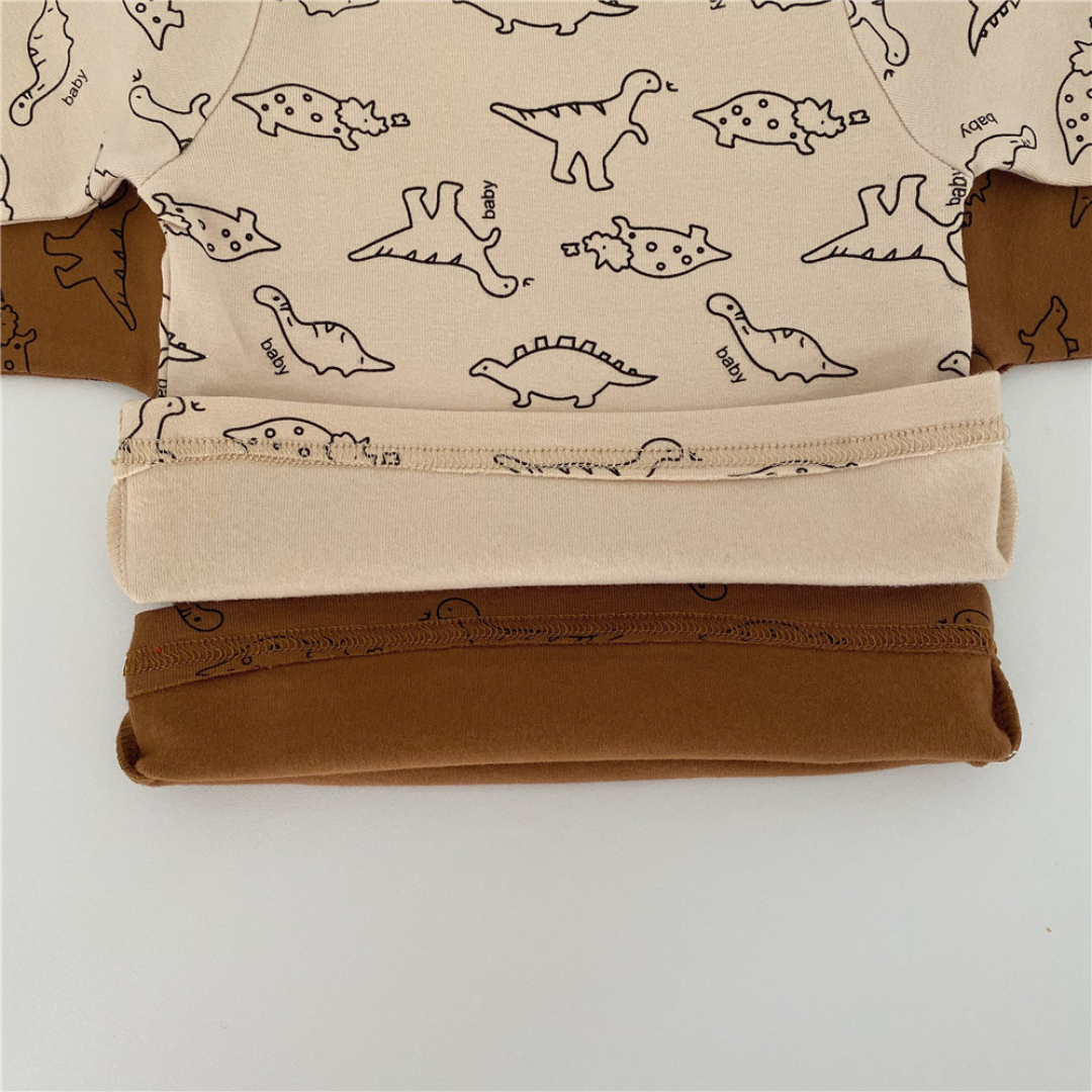 Dreiteiliges Set mit Dinosaurier-Muster