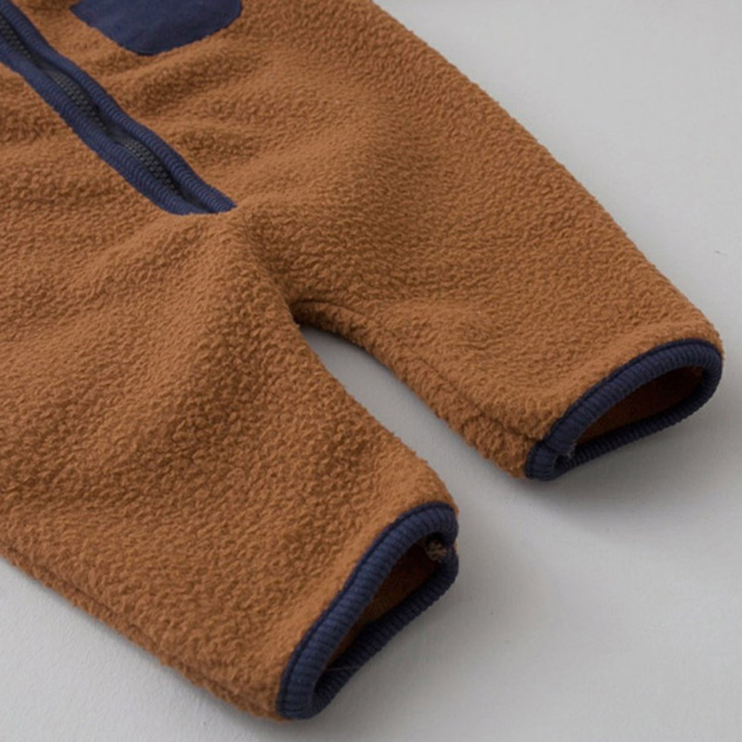 Warme Baby-Overalls mit Reißverschluss in drei Farben