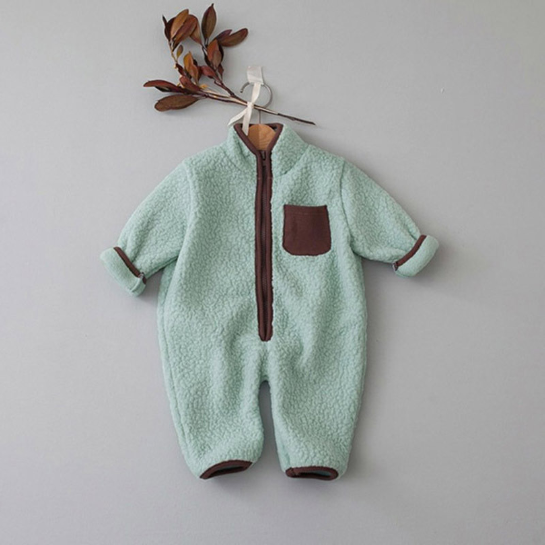 Warme Baby-Overalls mit Reißverschluss in drei Farben