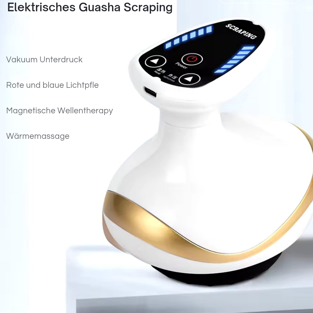 Elektrisches EMS-Körpermassagegerät – Schröpfmassage, Guasha, IR-Heizung & LCD-Anzeige