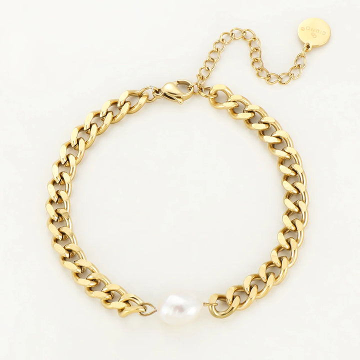 Edelstahl Armband mit Perle