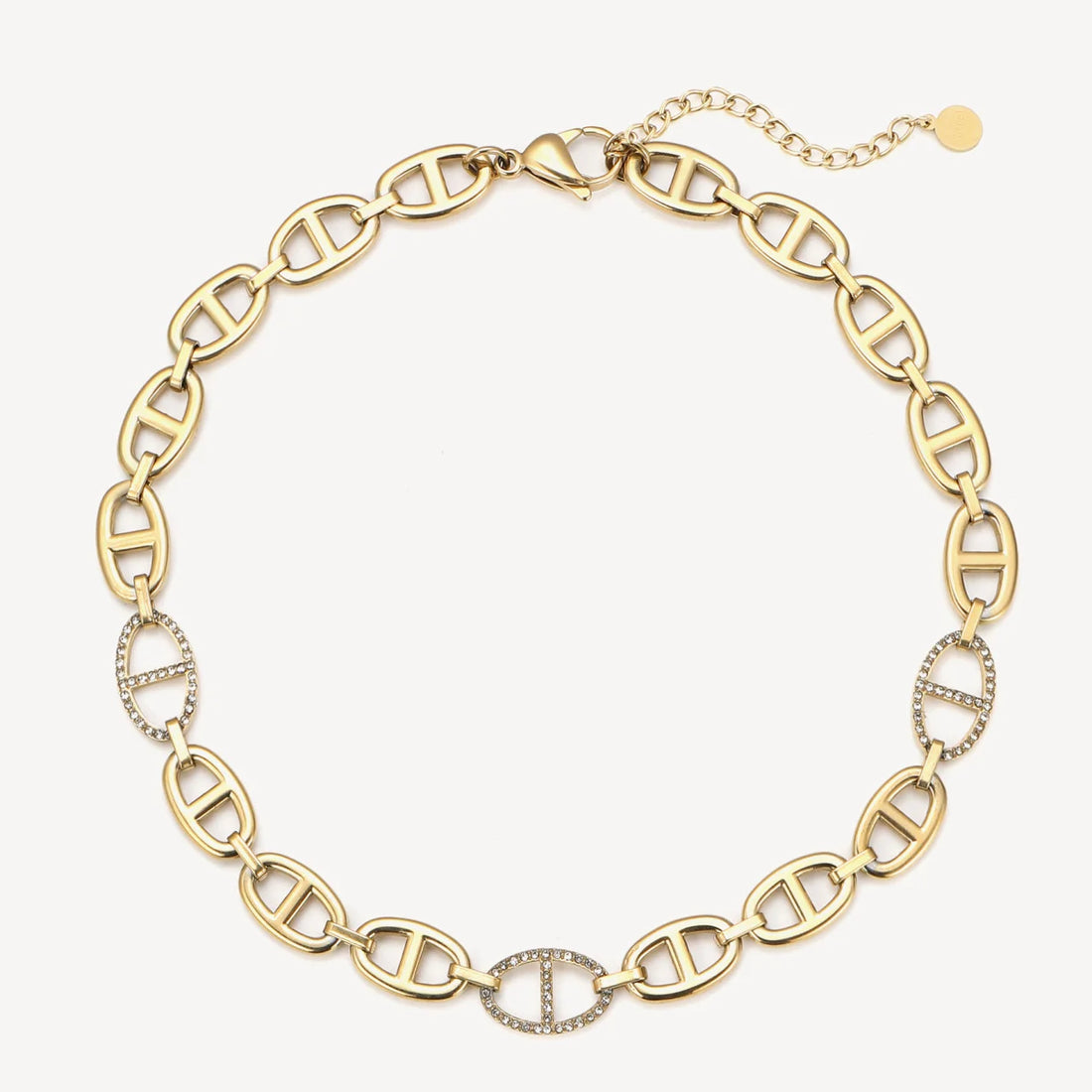 Kette Edelstahl mit Zirkonsteinen